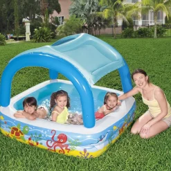 Basen dziecięcy dmuchany z daszkiem 147 x 147 x 122 cm 265 l BESTWAY