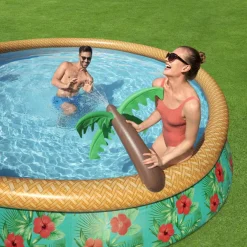 Basen dziecięcy rozporowy Fast Set Paradise Palms 457 x 84 cm BESTWAY