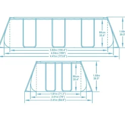 Basen stelażowy Power Steel 404 x 201 x 100 cm BESTWAY