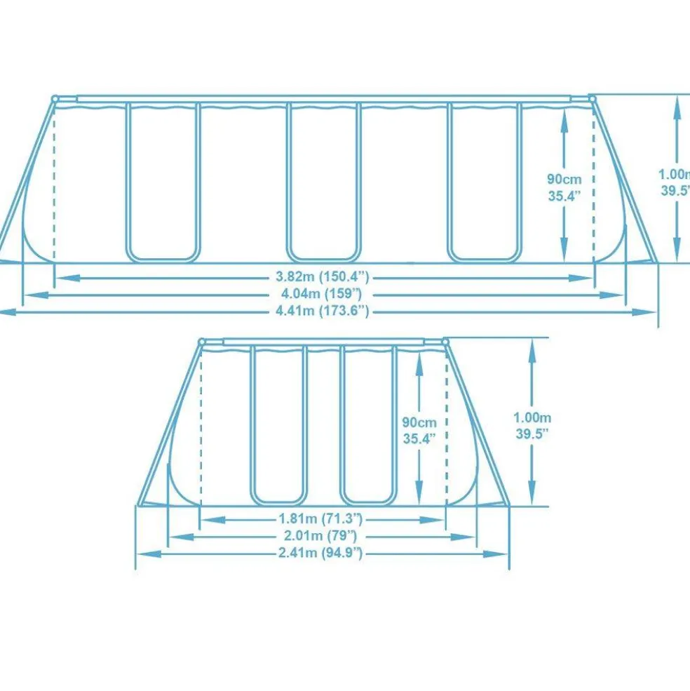 Basen stelażowy Power Steel 404 x 201 x 100 cm BESTWAY