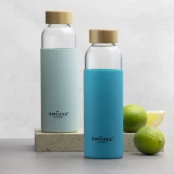 Butelka szklana z bambusową nakrętką 500 ml