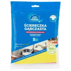 Ściereczka gąbczasta 5 szt. HOME SWEET HOME