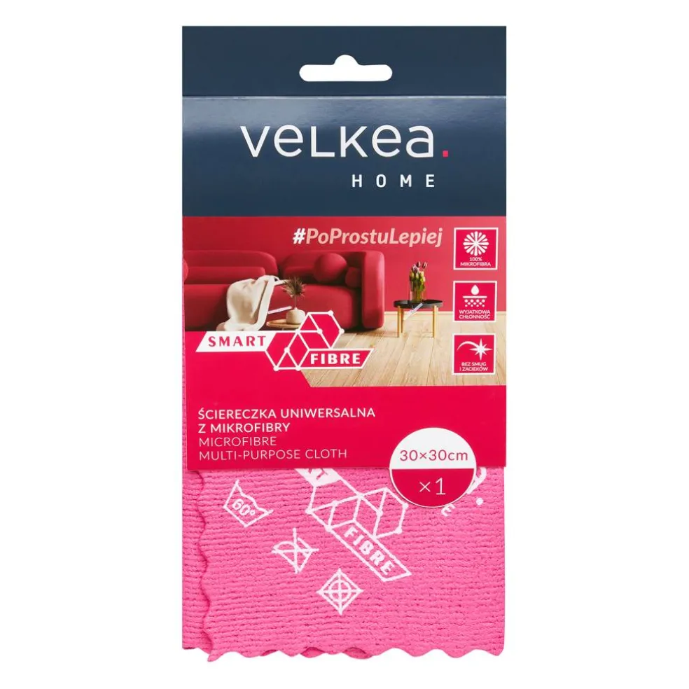 Ściereczka uniwersalna do domu Smart Fibre 30 cm x 30 cm VELKEA