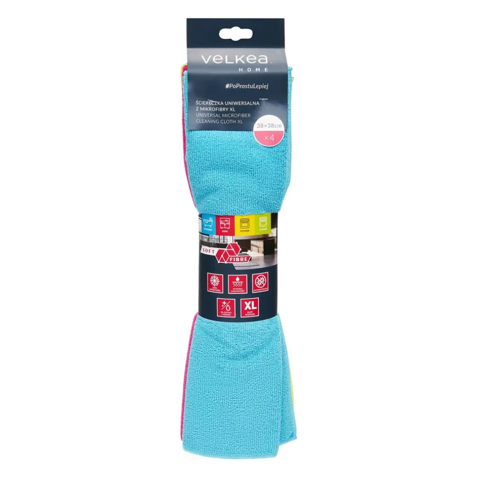Ściereczki z mikrofibry XL Soft Fibre zestaw 4 szt. VELKEA