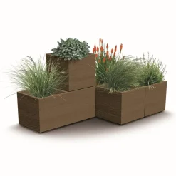 Donica kwadratowa Madera Case ECO Wood 29 x 29 cm PROSPERPLAST