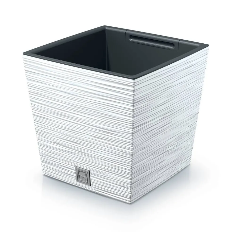 Donica ogrodowa Furu Square Low 24 x 24 cm PROSPERPLAST
