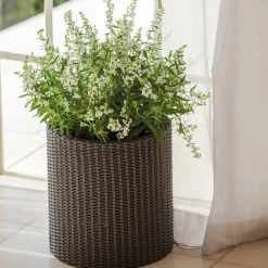 Donica ogrodowa okrągła Rattan 44 x 44 x 44,3 cm KETER