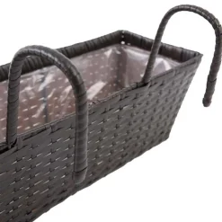 Donica ogrodowa prostokątna 49 x 16 x 14,5 cm wenge PATIO