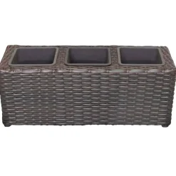 Donica ogrodowa prostokątna 48 x 18 x 18 cm wenge PATIO