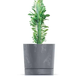 Donica ogrodowa Tubo P Beton Effect 29 x 28 cm marengo PROSPERPLAST