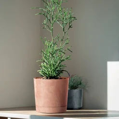 Donica ogrodowa Tubo P Beton Effect 29 x 28 cm marengo PROSPERPLAST