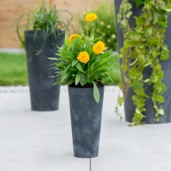 Donica ogrodowa Tubus Slim Beton Effect 29 x 15 cm PROSPERPLAST