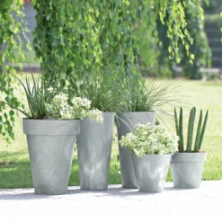Donica Tubus Slim Beton Effect 38 x 20 cm PROSPERPLAST