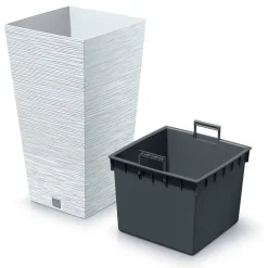 Donica z wkładem Furu Square 45 x 24 cm PROSPERPLAST