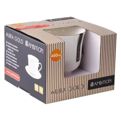 Filiżanka ze spodkiem Aura Gold 450 ml AMBITION