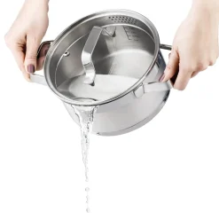 Garnek z pokrywką do odcedzania Kitchen Pro 18 cm AMBITION