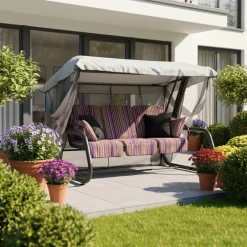 Huśtawka ogrodowa z moskitierą Venezia PATIO