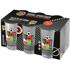 Komplet 6 kieliszków do wódki Gol 25 ml KANAŁ SPORTOWY