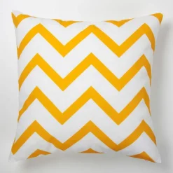 Komplet 2 poszewek dekoracyjnych Yellow Stripes 42 cm x 42 cm AMBITION