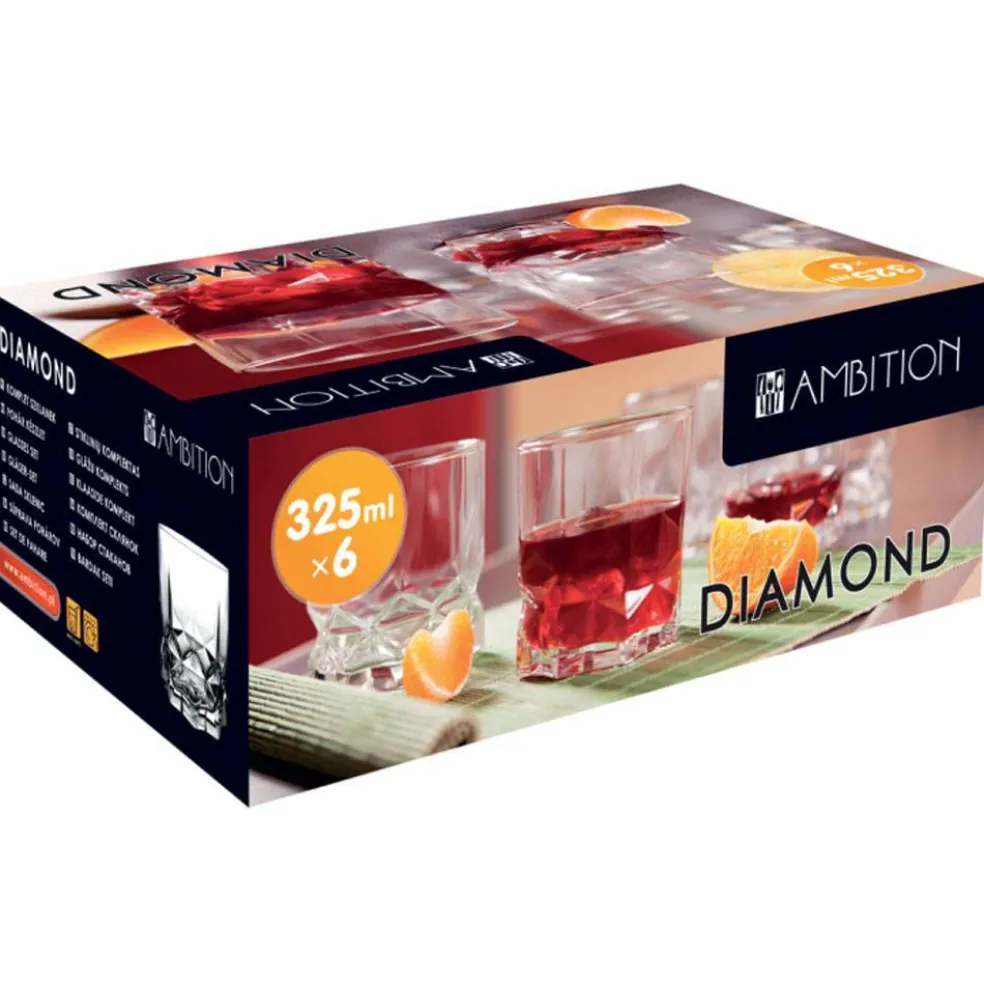 Komplet 6 szklanek Diamond AMBITION