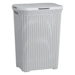 Kosz na pranie Rattan Style jasnoszary CURVER