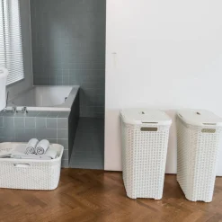 Kosz na pranie Rattan Style kremowy CURVER