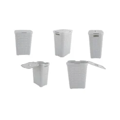 Kosz na pranie Rattan Style kremowy CURVER