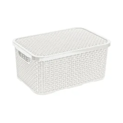Kosz z pokrywką Rattan 7 l BRANQ