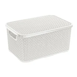 Kosz z pokrywką Rattan 19 l BRANQ
