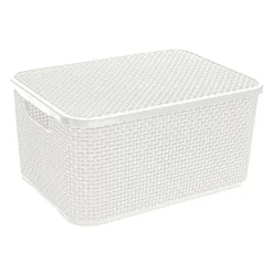 Kosz z pokrywką Rattan 10 l BRANQ