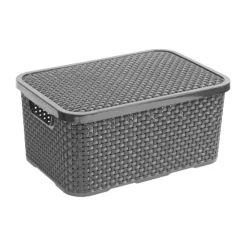 Kosz z pokrywką Rattan 7 l BRANQ