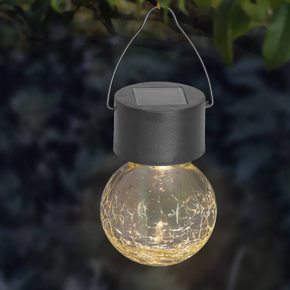 Lampa ogrodowa solarna 6 cm wisząca kula PATIO