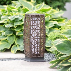 Lampa solarna rattanowa kwadratowa PATIO