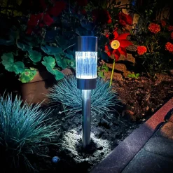 Lampa solarna wbijana 5 cm stalowa PATIO