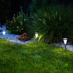 Lampa solarna wbijana 7 cm stalowa PATIO