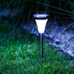 Lampa solarna wbijana 7 cm stalowa PATIO