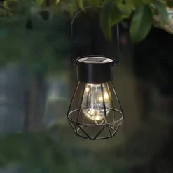Lampa solarna 9,5 x 12 cm wiszący koszyk PATIO