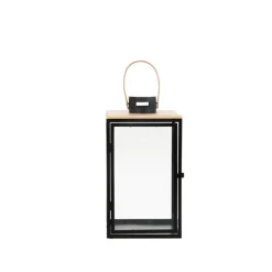 Lampion dekoracyjny Dark Leather MY HOME