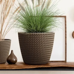 Osłonka na kwiaty Splofy Eco Wood 22 cm PROSPERPLAST