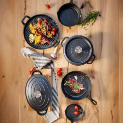 Patelnia żeliwna grillowa Iron 30 cm AMBITION