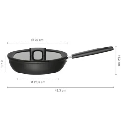 Patelnia głęboka Hard Face 26 cm FISKARS