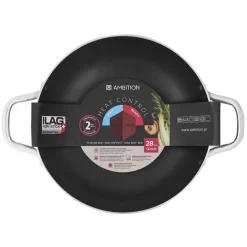 Patelnia wok z dwoma uchwytami Essential Quest 28 cm AMBITION