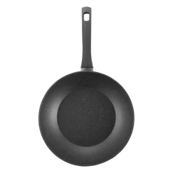 Patelnia wok z powłoką Qualum Basic Stone Edition Silverstone 28 cm AMBITION