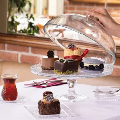 Patera na nóżce z kloszem Patisserie 32 cm PASABAHCE (74817)
