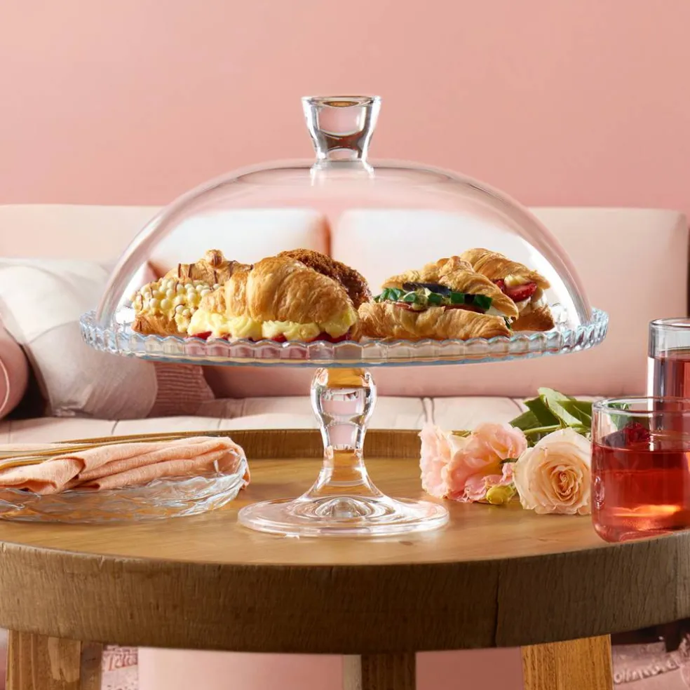 Patera na nóżce z kloszem Patisserie 32 cm PASABAHCE (74817)