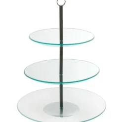 Patera szklana Leila trzypoziomowa 30 cm AMBITION