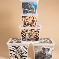 Pojemnik do przechowywania Box Deco Zwierzęta 30 l BRANQ