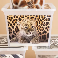 Pojemnik do przechowywania Box Deco Zwierzęta 30 l BRANQ