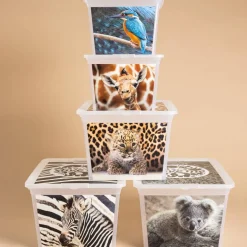 Pojemnik do przechowywania Box Deco Zwierzęta 30 l BRANQ