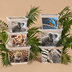 Pojemnik do przechowywania Box Deco Zwierzęta 30 l BRANQ